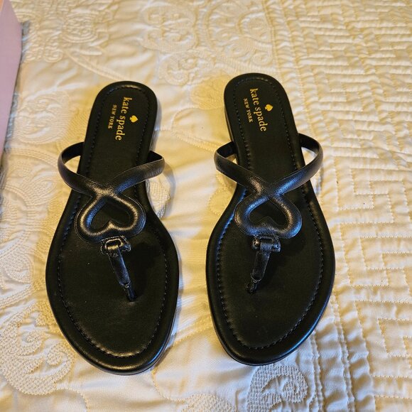 Kate Spade Black Pamela Sandals - Picture 1 of 5